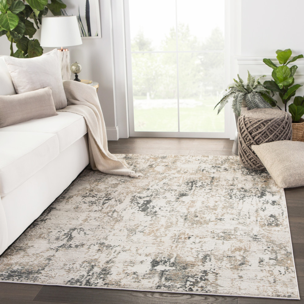 Jaipur Living Cassia Abstract Gray Rug Contemporary Area Rugs by