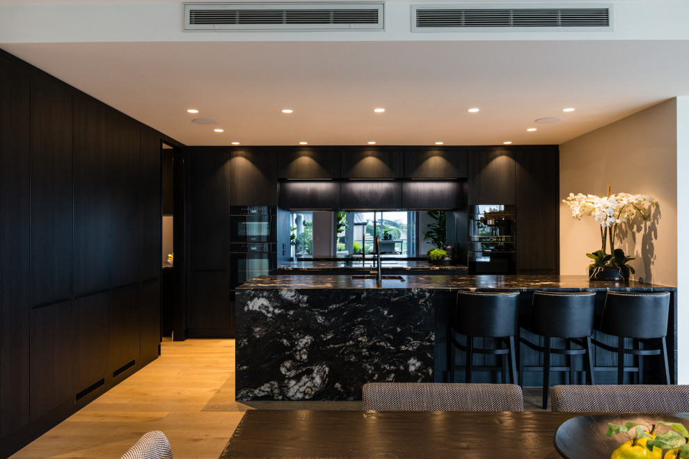 Moody Modern New Build with Natural Stone Benches