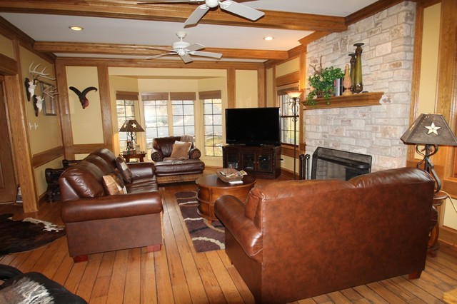 Texas Hill Country Ranch House - Rustic - Living Room - Austin