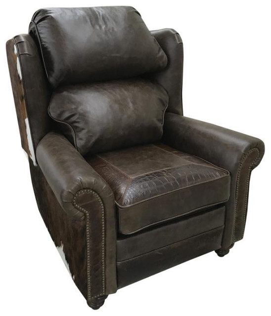 Maverick Ii Oversized Wingback Western, Western Leather Chairs