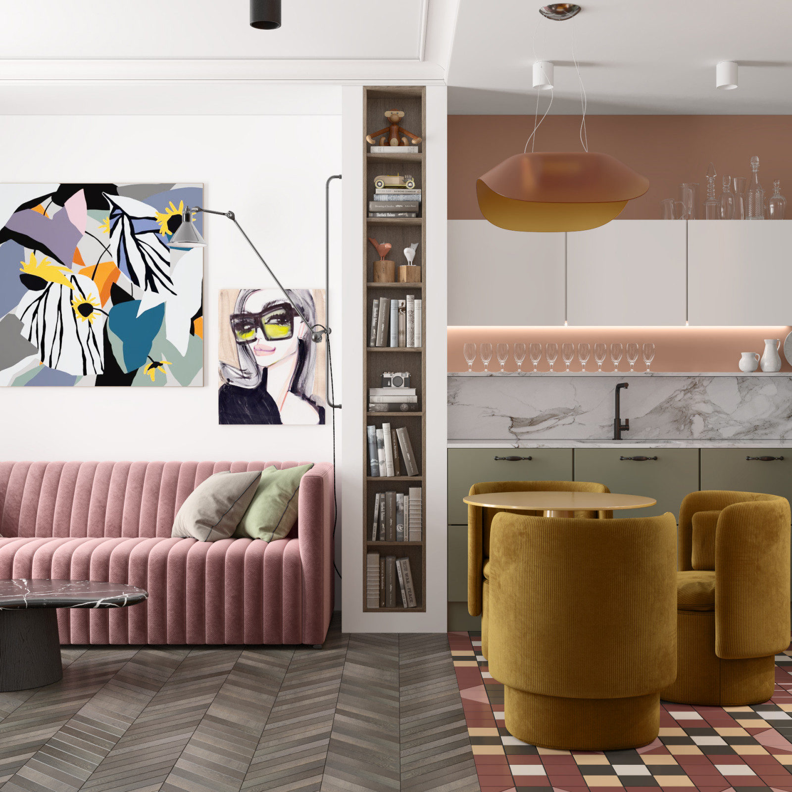 ДИЗАЙН-ПРОЕКТ МАЛЕНЬКОЙ КВАРТИРЫ В СТИЛЕ КИТЧ