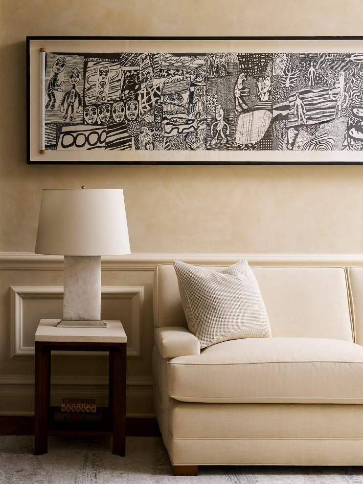Transitional home design photo in Chicago