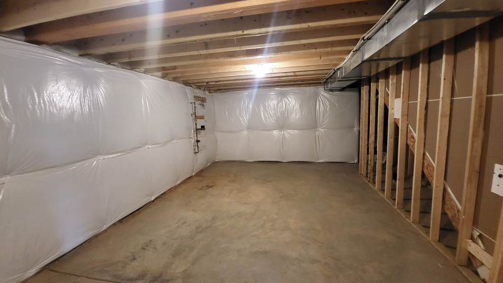 frame hang a finish and flooring basement