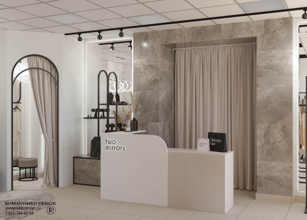 Дизайн выставочного зала шоурума женской одежды