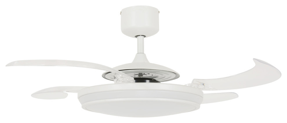 Fanaway Evo1 Ceiling Fan 48" With 4 Retractable Blades, White