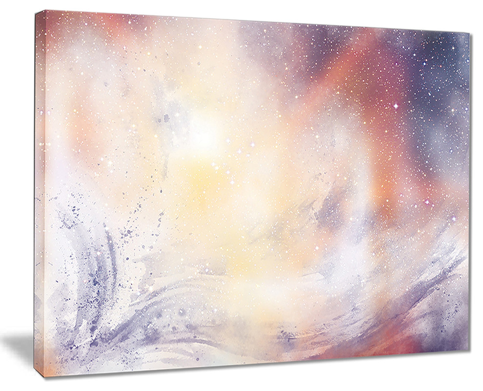"Blurry Watercolor With Star" Canvas Print, 20"x12" Contemporary