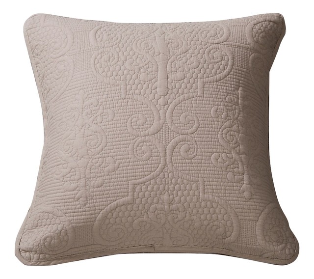 Set of Two Sand Dollar Elegant Textured Square Pillow Cushion Covers 18"x18"