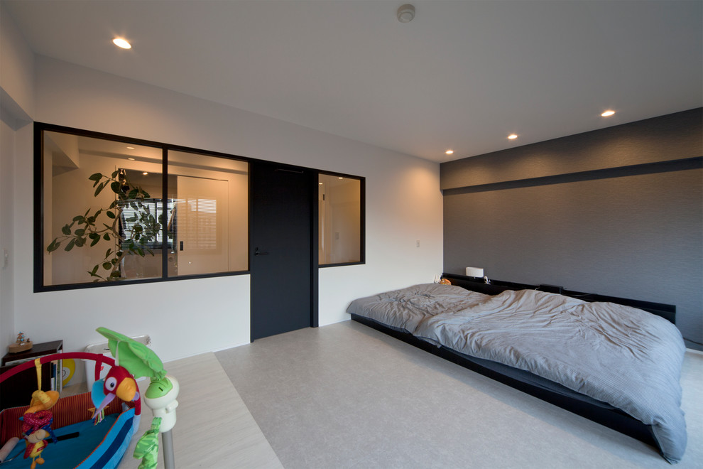 Contemporary bedroom in Tokyo.