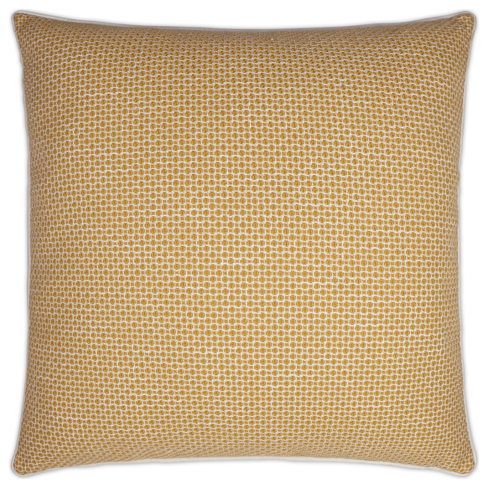 Kristal Pillow Saffron, 24" x 24" Contemporary Decorative Pillows