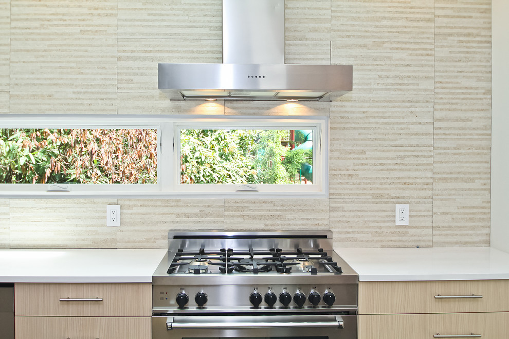 Clerestory Windows in modern designed kitchen