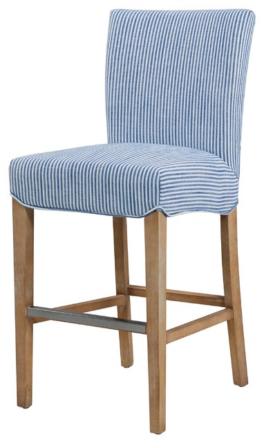 Milton Fabric Counter Stool With, Blue Fabric Bar Stools