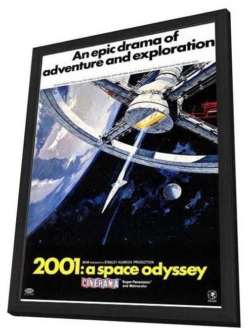 2001: A Space Odyssey 11 x 17 Movie Poster - Style C - in Deluxe Wood Frame