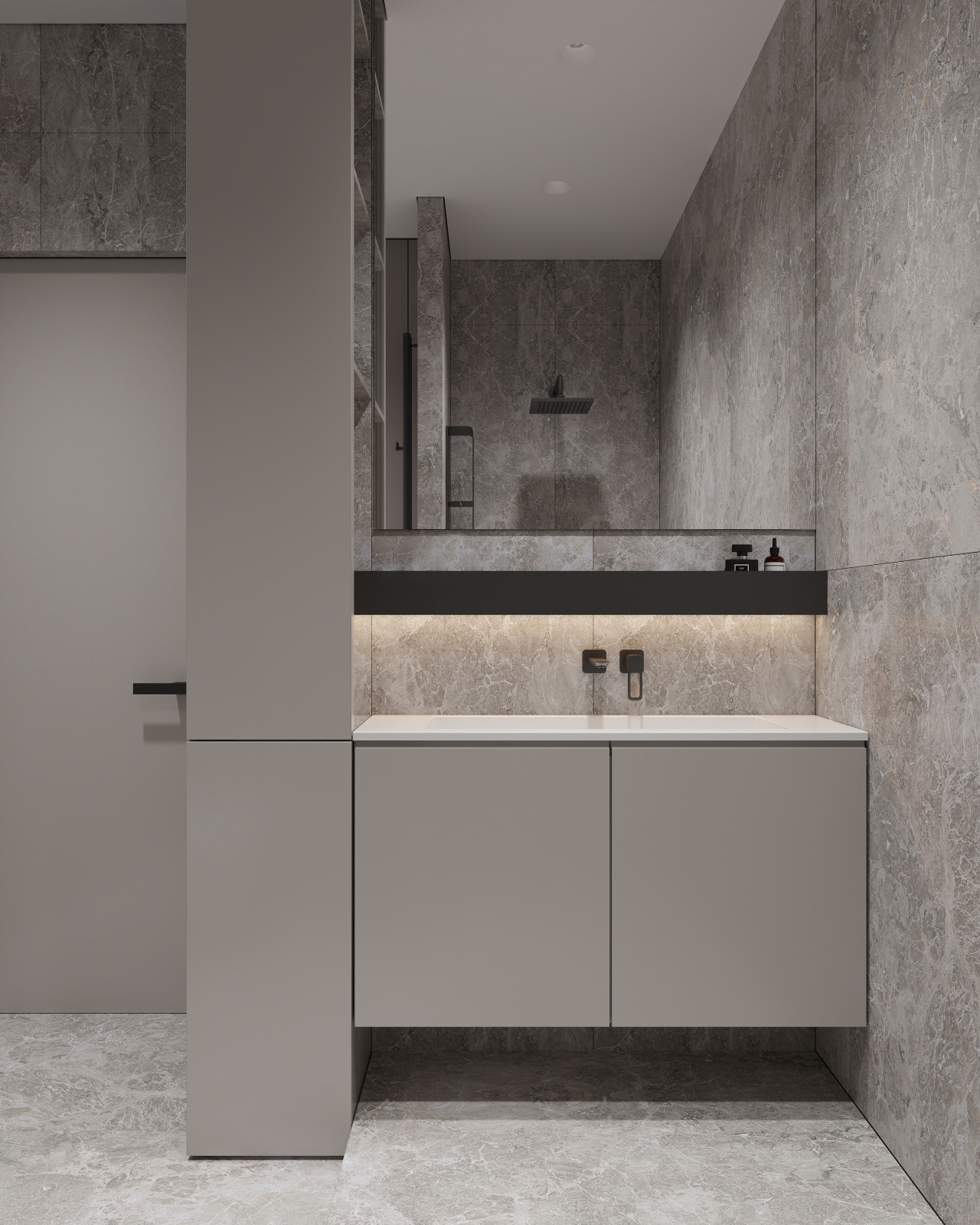 ЖК «Зенит», современный интерьер квартиры, построенный на контрастах