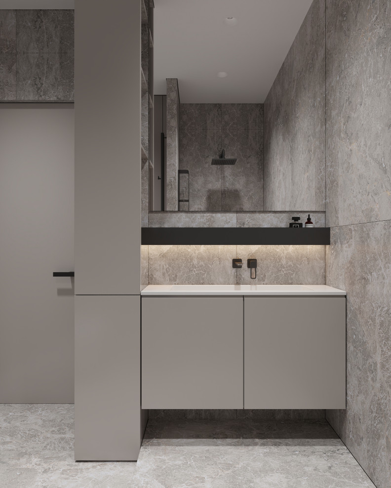 ЖК «Зенит», современный интерьер квартиры, построенный на контрастах