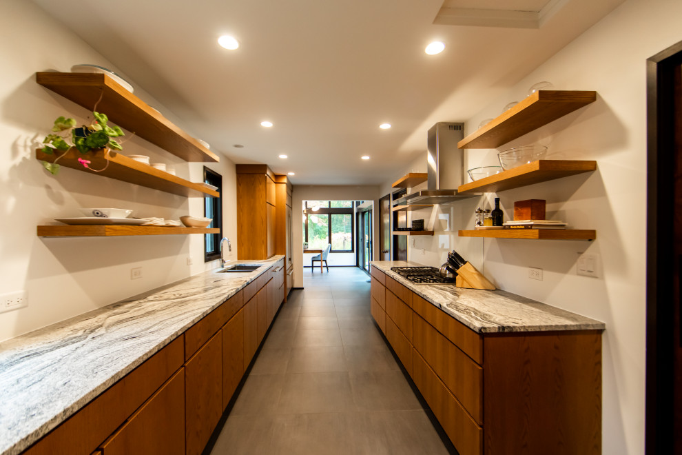 Modern Galley Kitchen - Midcentury - Kitchen - Chicago - by DeBaker