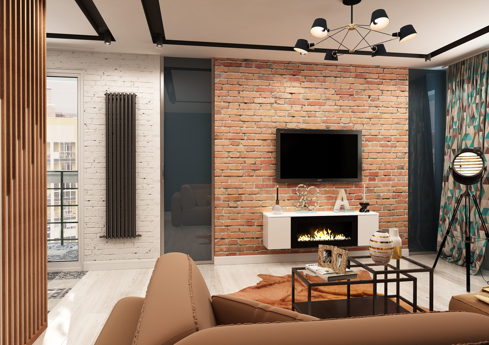 Дизайн в мкр. Хороший, Калуга (двушка, гостиная и кухня)