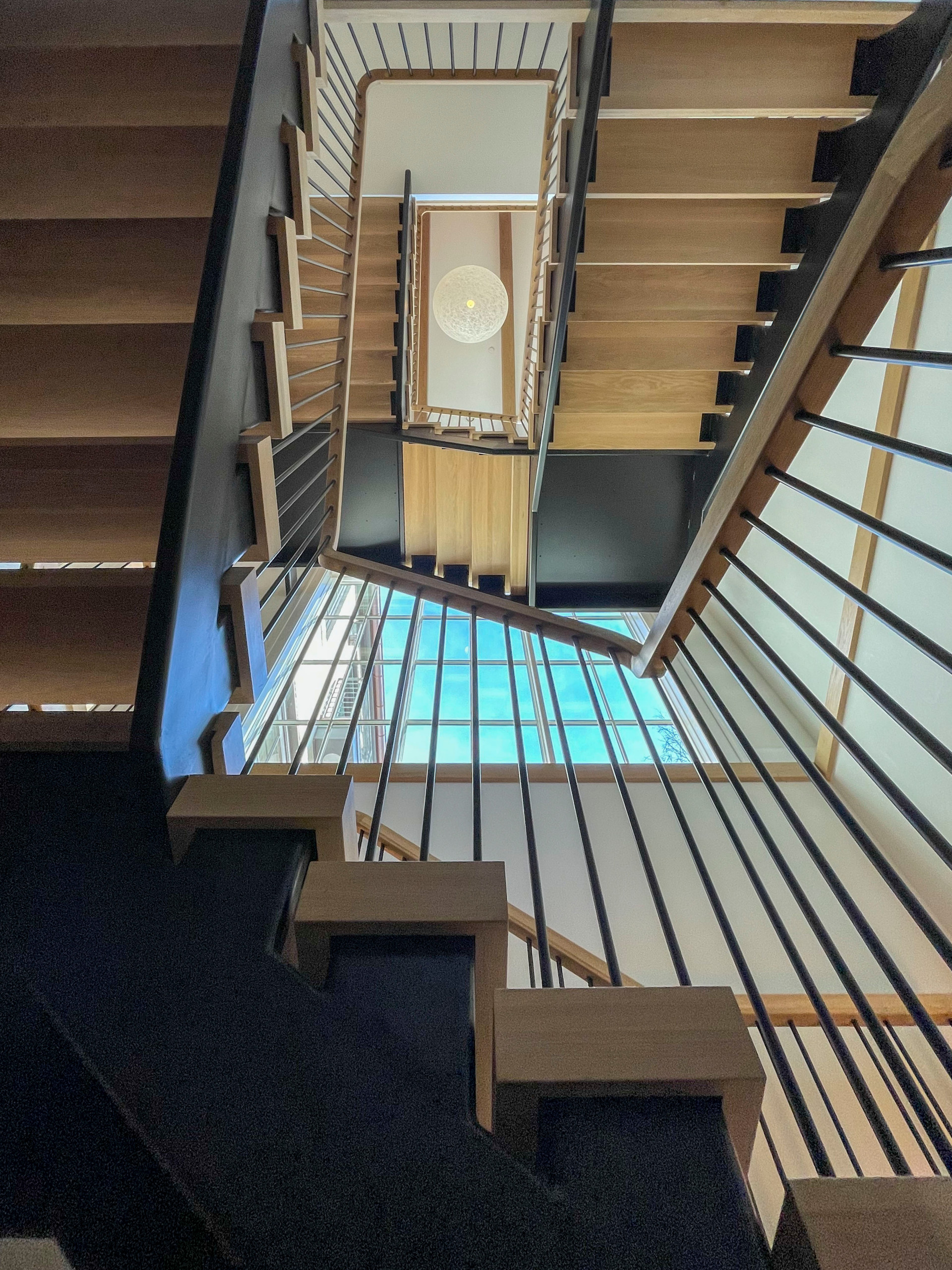96_Dramatic cantilevered no-riser staircase, Bethesda, MD 20814