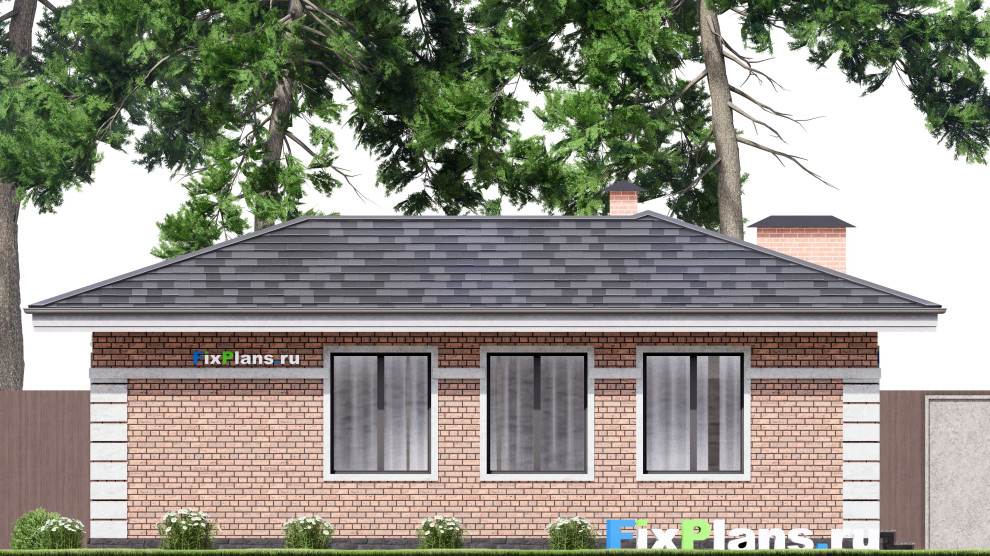 Проект одноэтажного дома 15х11м S104м2 F-15344