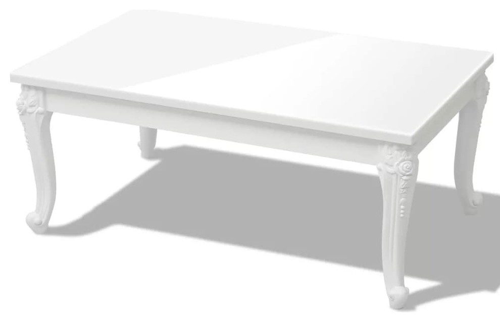 Vidaxl High Gloss Coffee Side End Table Living Room Furniture White Rectangular Traditional Tables By Vida Xl International B V - Vidaxl Coffee Table High Gloss Black Accent Tea Side Living Room Furniture Vidaxl High Gloss Coffee Side End Table Living Room Furniture White Rectangular Traditional Tables By Vida Xl International B V - Vidaxl Coffee Table High Gloss Black Accent Tea Side Living Room Furniture
