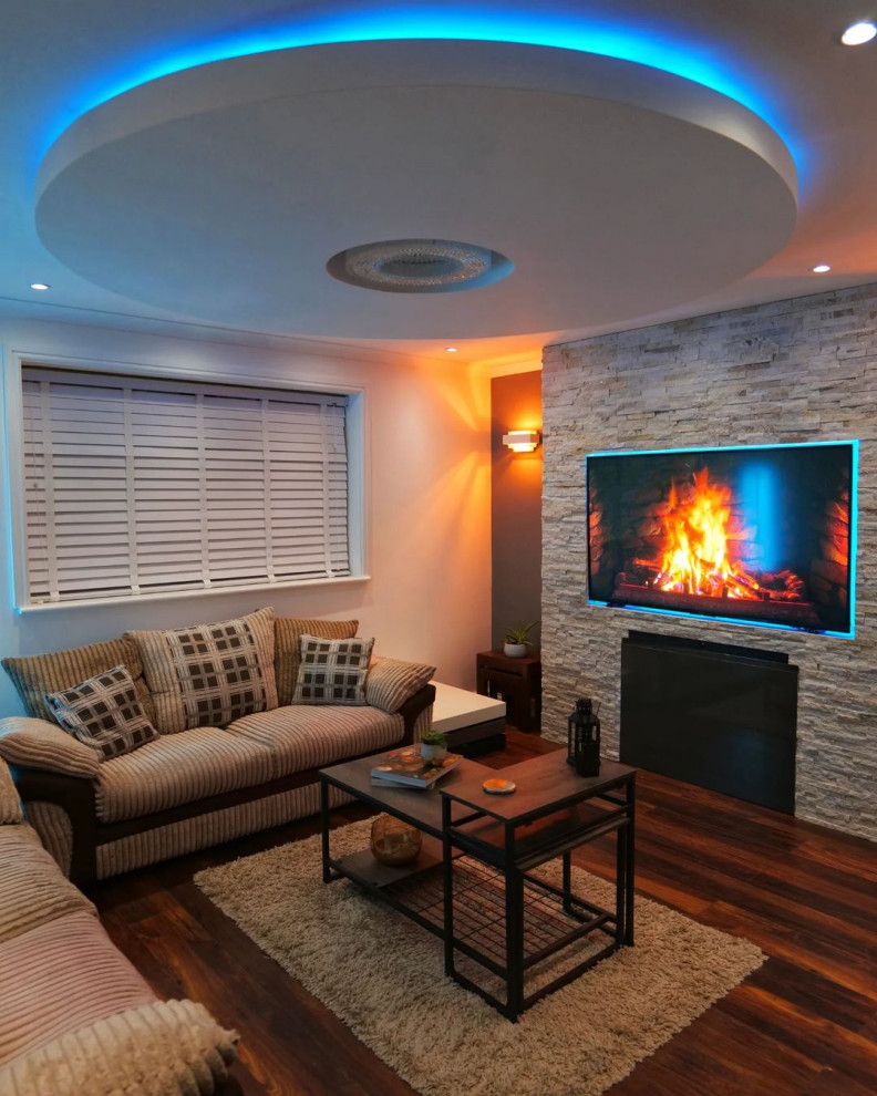 Shiplap and Living Room Fireplace Ideas Traditional Living Room