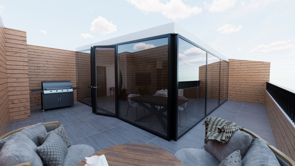 Интерьер пентхауса в стиле минимализм