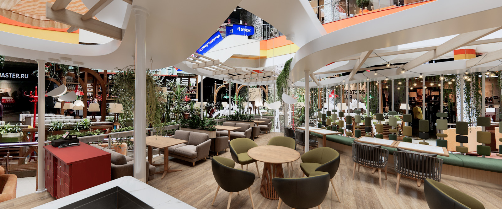 Дизайн интерьера кафе