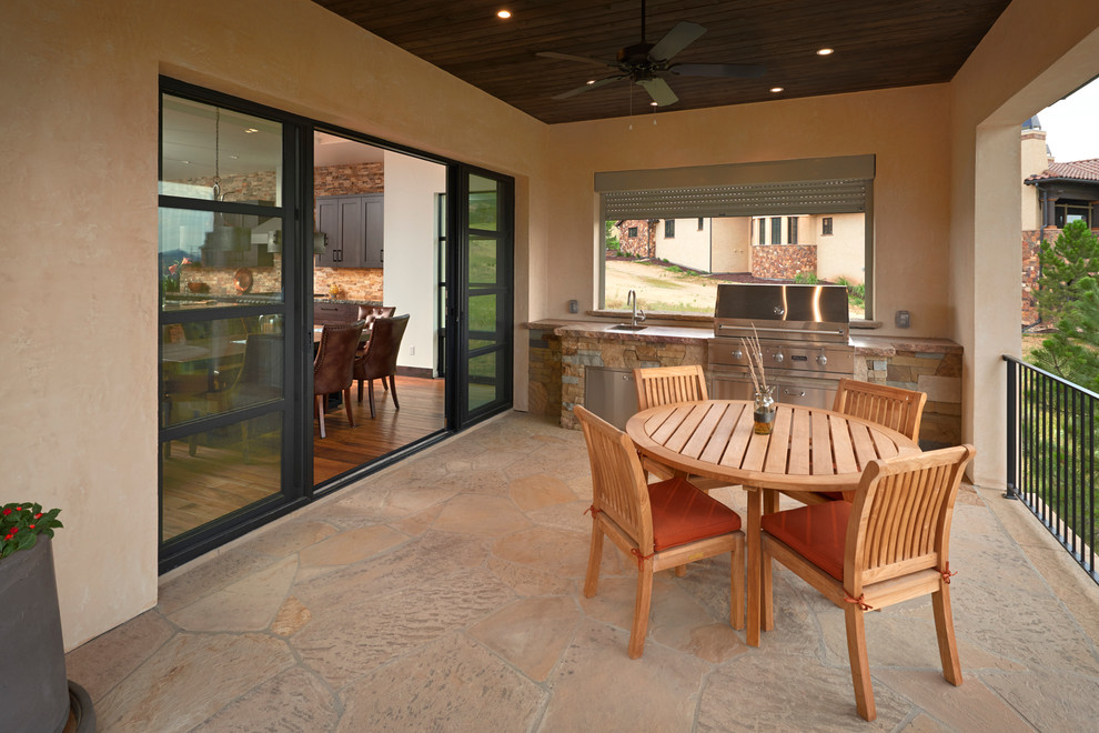 Deck - rustic deck idea in Denver
