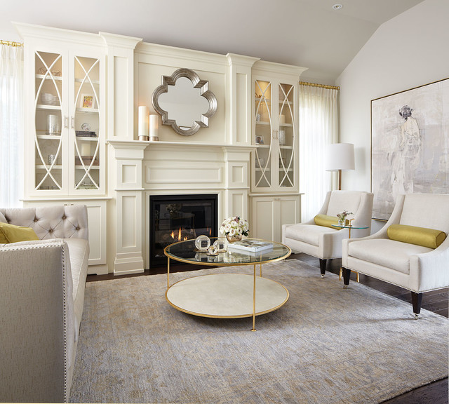 Modern Neutral Living Room with Gold Accents ...