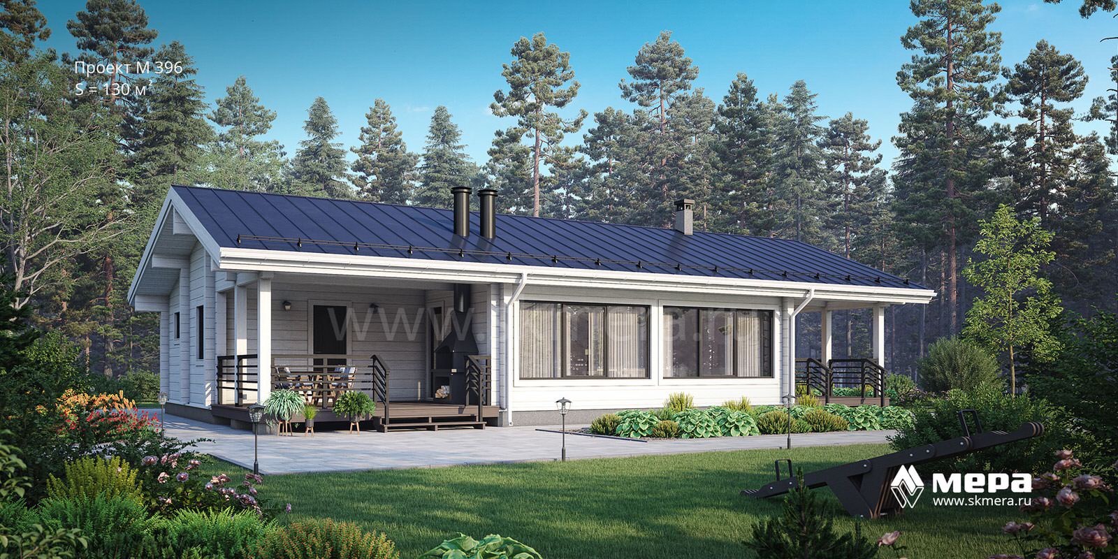 Современные  дома из клееного бруса