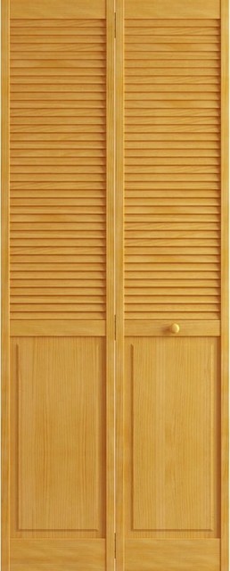 Stained Golden Oak Closet Door Bi Fold Kimberly Bay Louver Panel 80x36