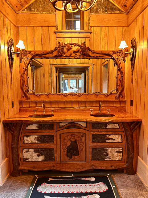 Adirondack Rustic Bath Vanities rustik-toalett