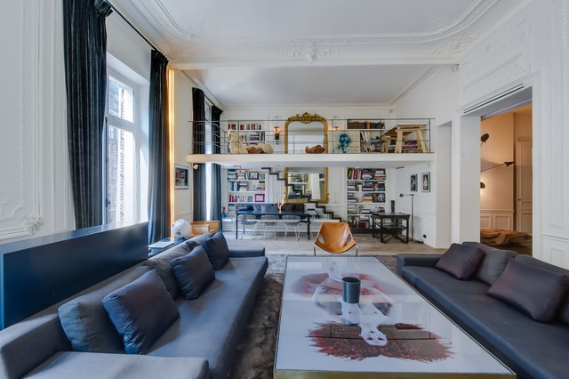 Loft &agrave; Paris eklektisk-dagligstue