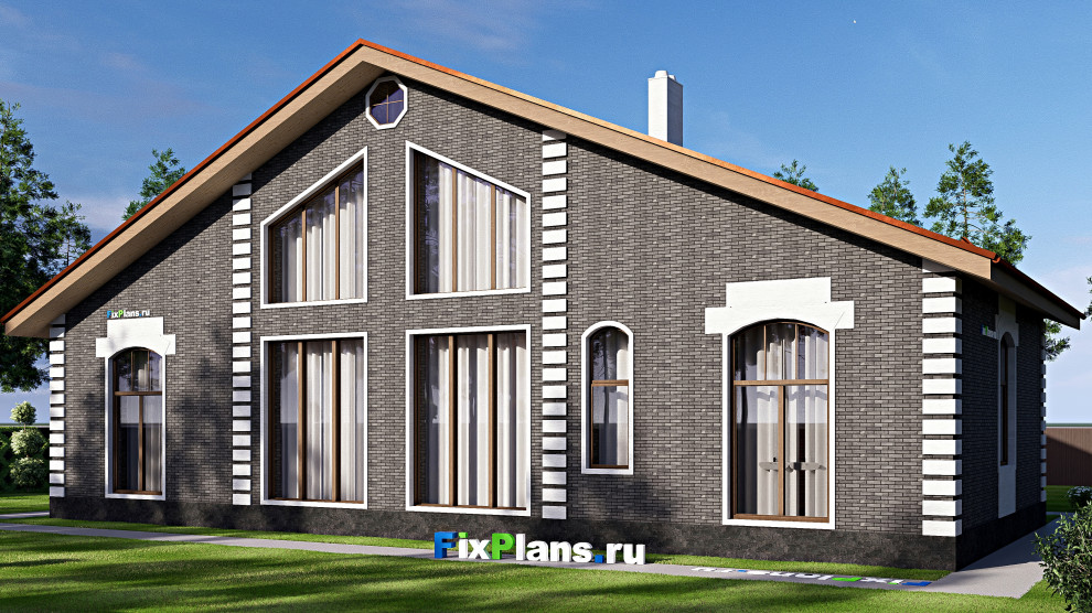 Проект одноэтажного дома 14х23м S200м2 F-17072