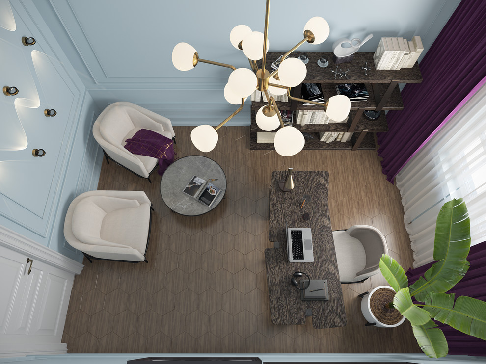 ЖК «Донской Олимп». Дизайн кабинета в парижском стиле