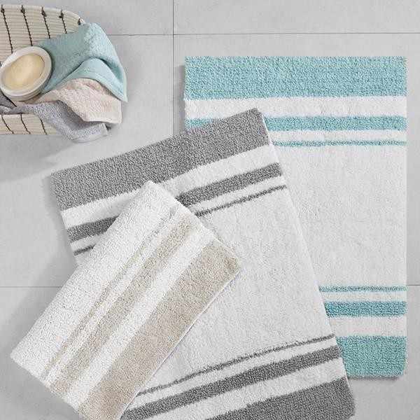 Madison Park Reversible Bath Rug With Taupe Finish MP722490 Contemporary Bath Mats by GwG