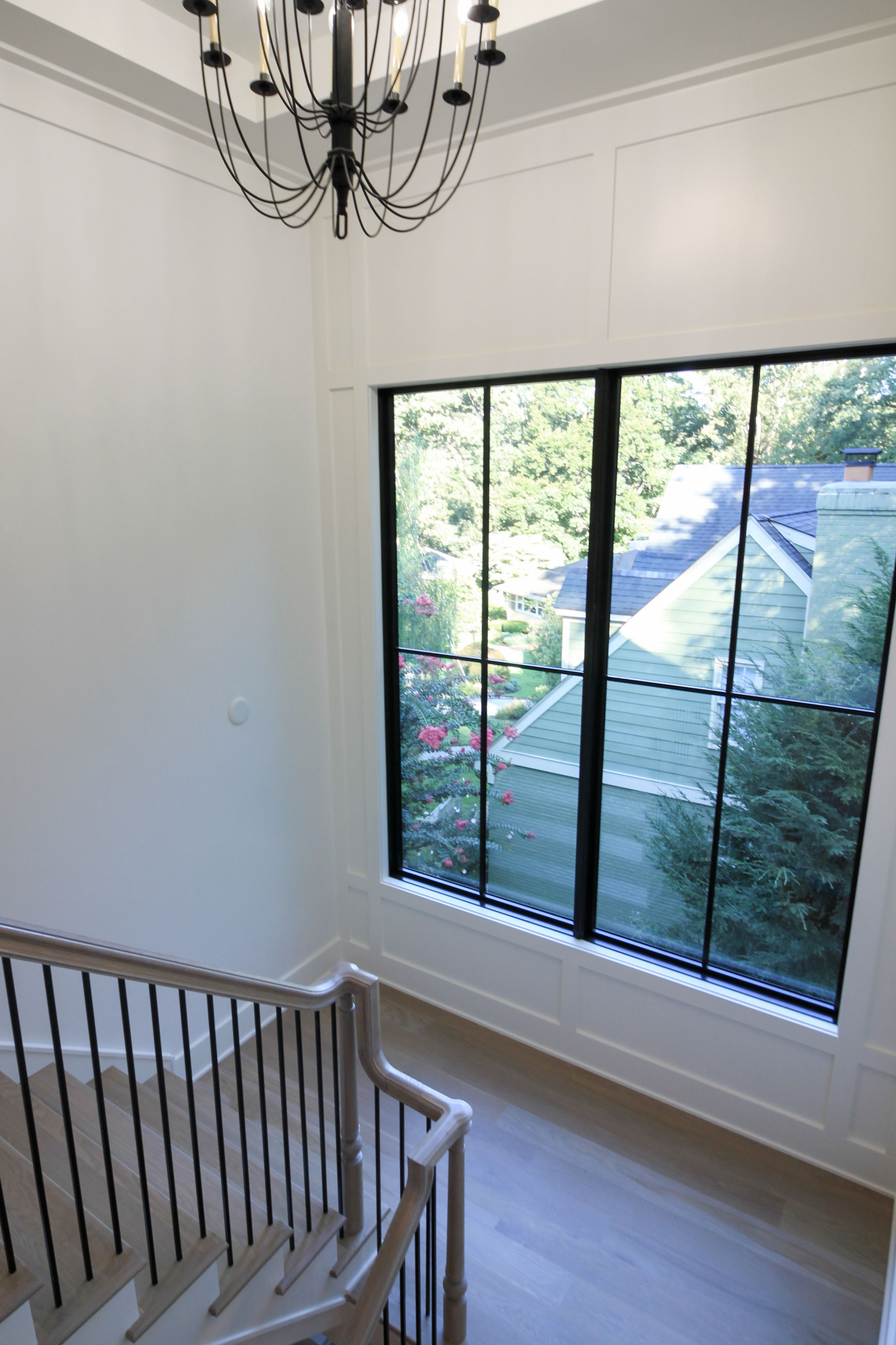 93_Captivating Light Wood Railing System with Black Spindles, Arlington VA 22207
