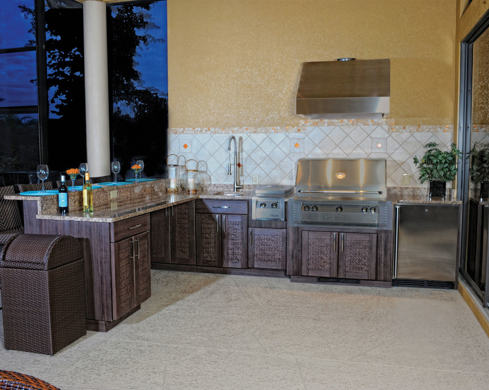 Outdoor Kitchen Hoods Tropical Patio Other by Focal Point Interiors