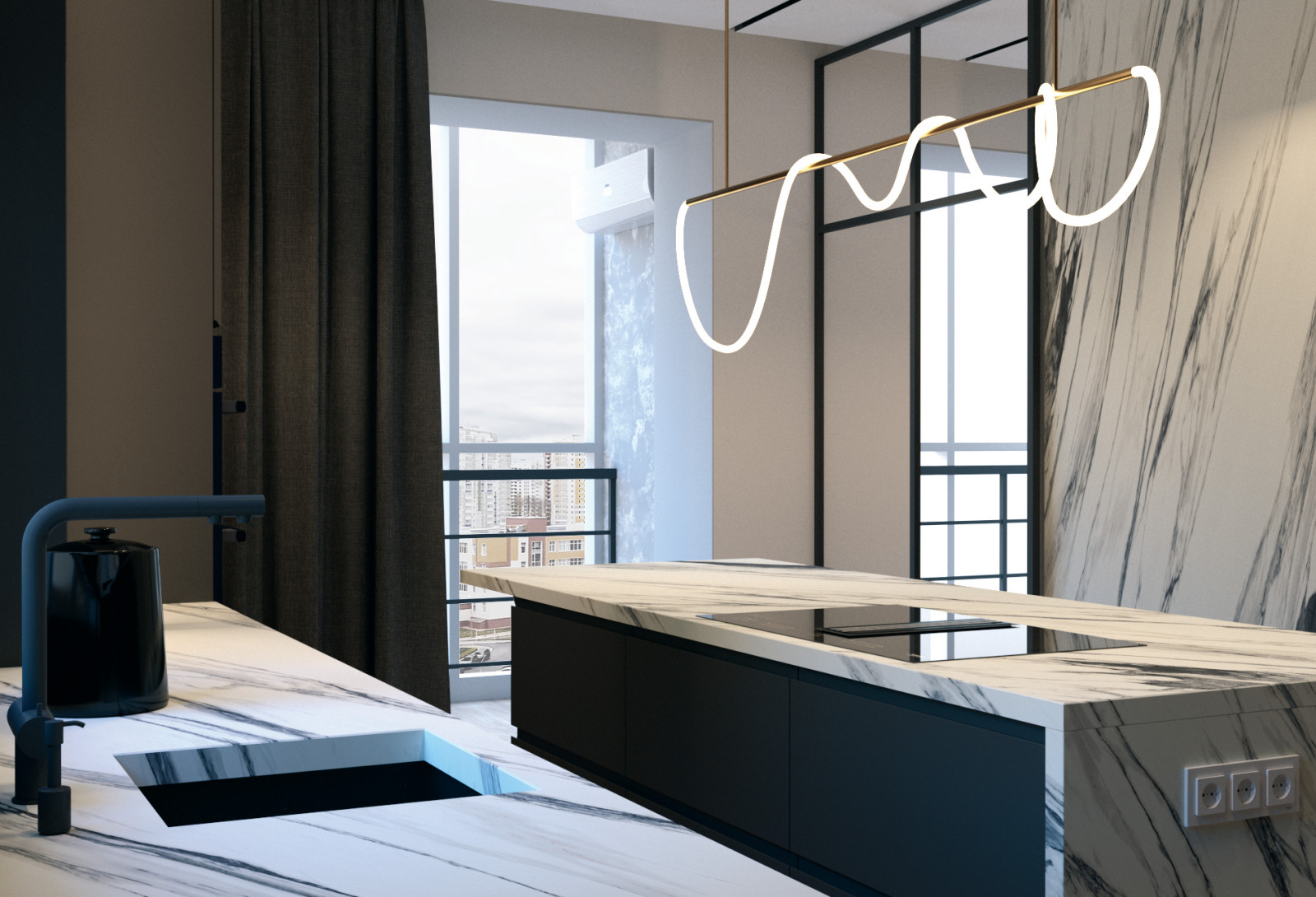 Дизайн проект 3-х комнатной квартиры г. Курск