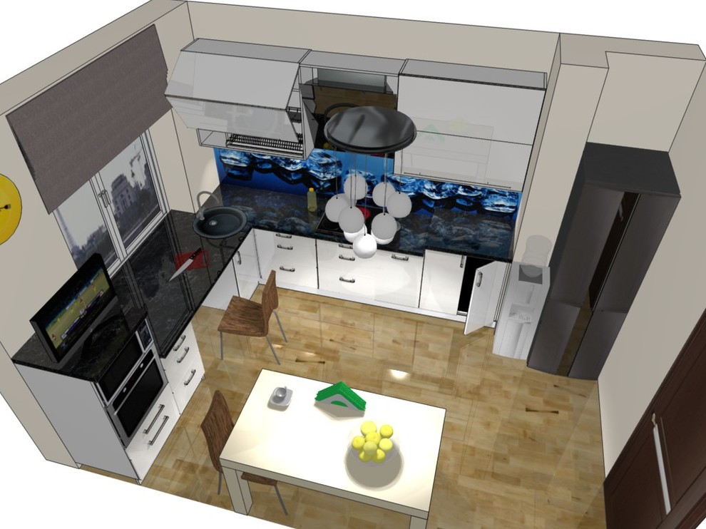 Кухня трёхкомнатной квартиры в панельной 9-этажке