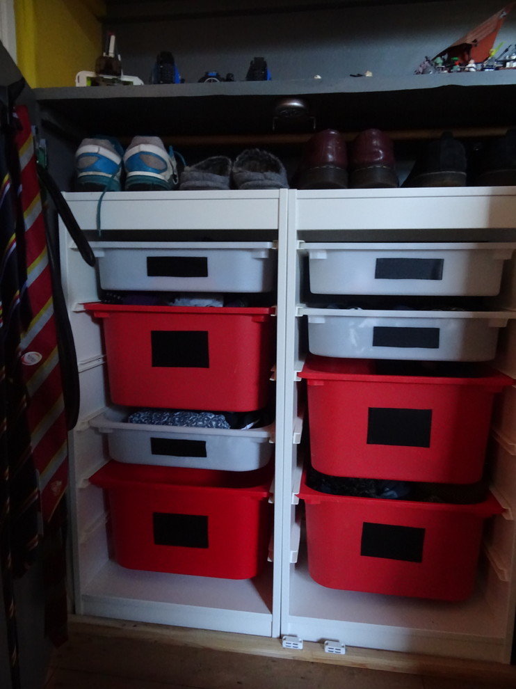 teenager's wardrobe chaos