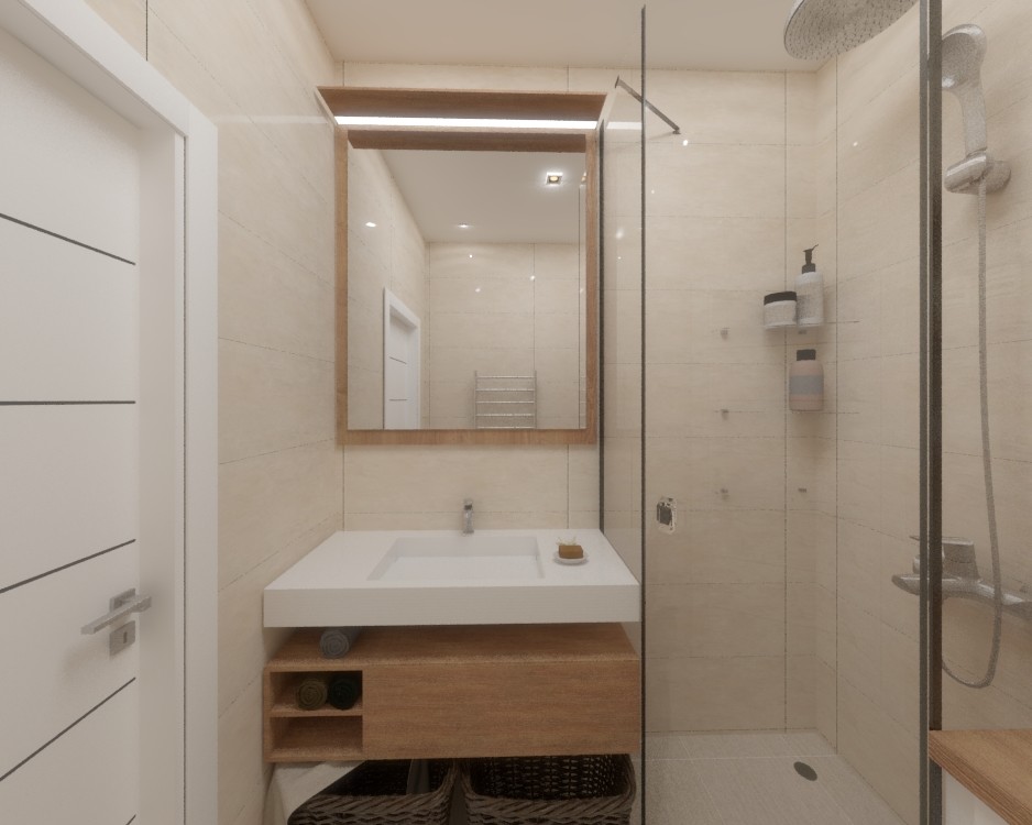 Дизайн-проект квартиры студии в современном стиле