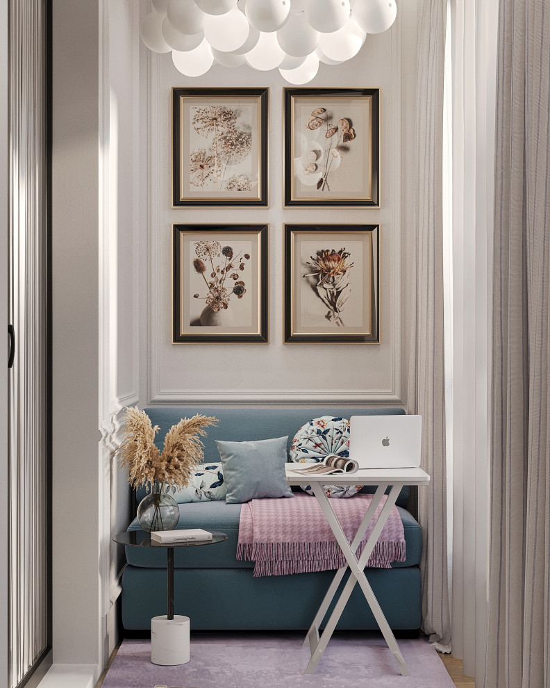 Стильный интерьер с элементами ар-деко в ЖК Петровский квартал на воде - 99 м2