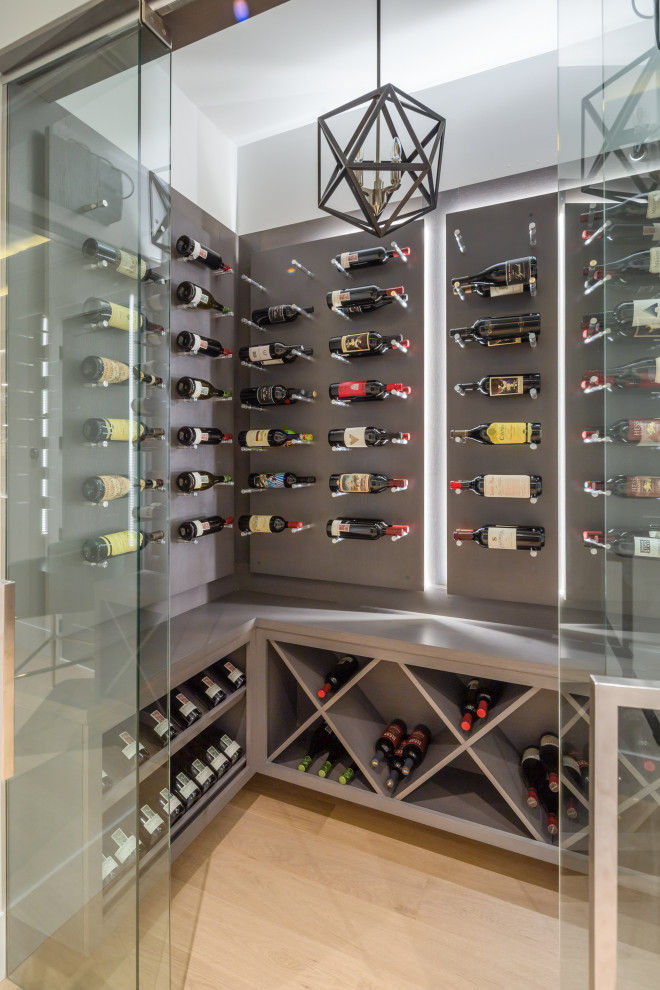 Contemporary wine cellar in Vancouver.