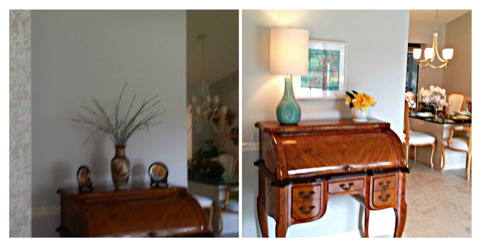 Transitional home design photo in Miami