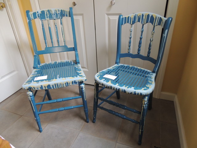 Teal Drip Chairs
