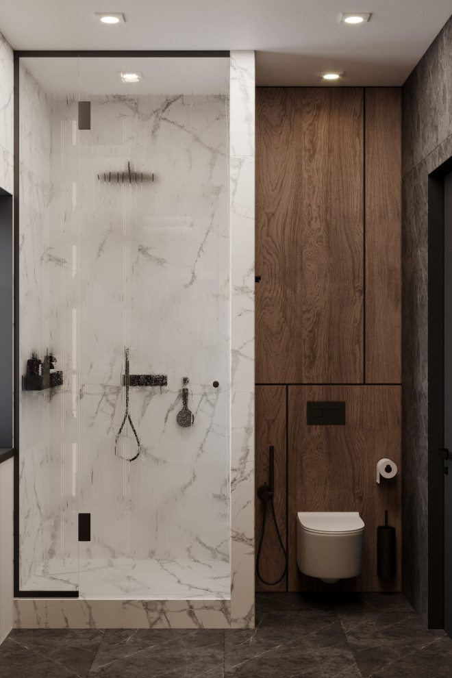 Визуализация кабинета и санузла в коттедже в д. Конохово