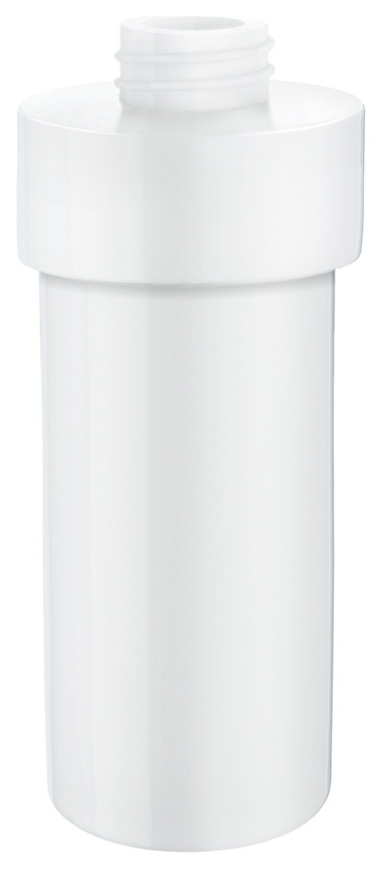 Xtra Porcelain Container Soap Dispenser Container, White Porcelain