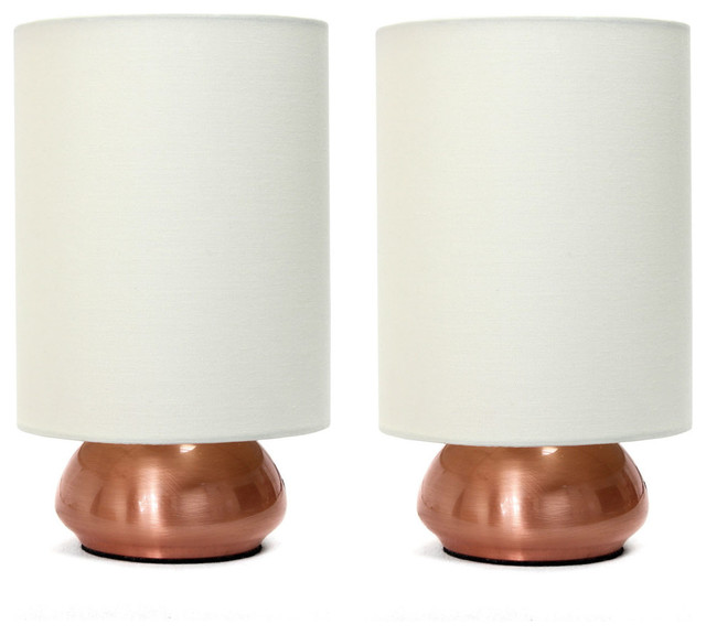 Mini Touch Table Lamp Set, Simple Designs Lt2008 Org Mini Ceramic Globe Table Lamp Orange