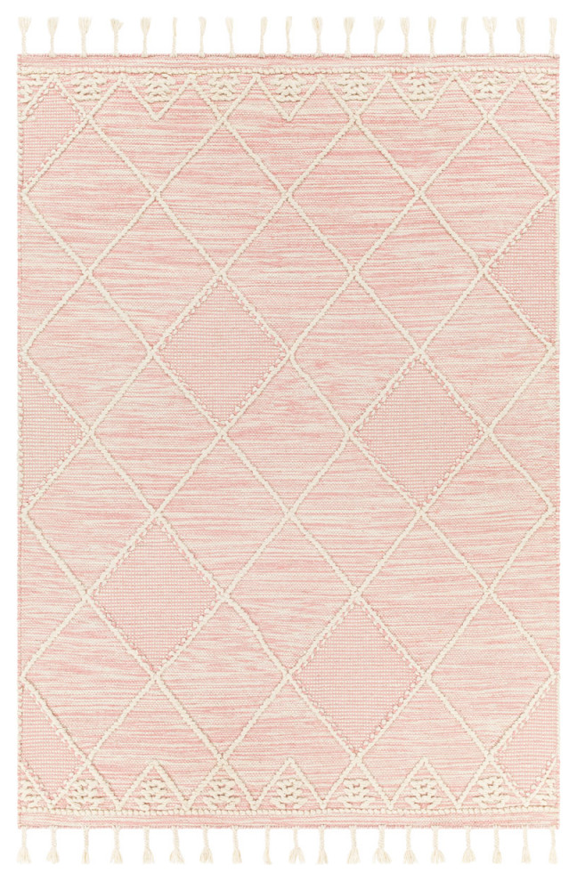 Norwood Area Rug, Light Pink/Cream Contemporary Area Rugs by