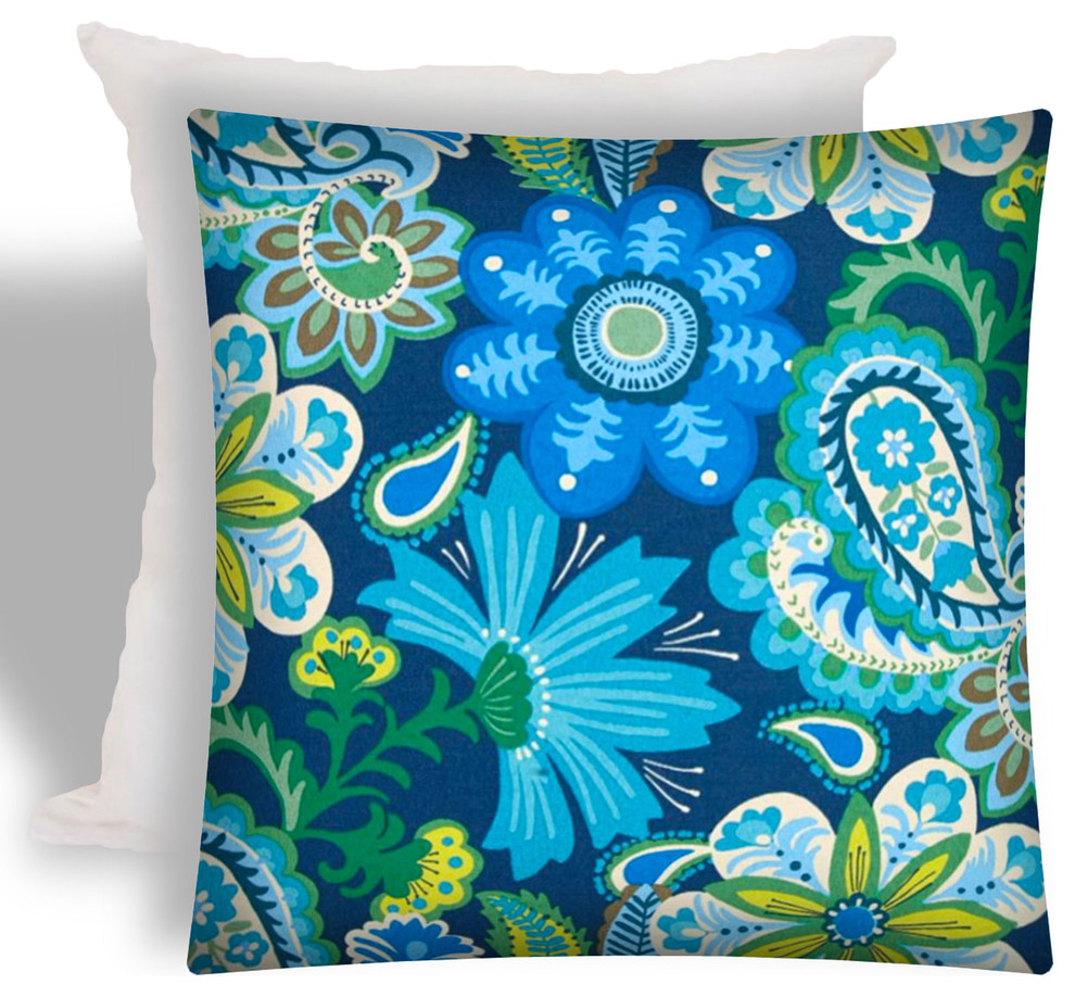 Wild Flower Indoor/Outdoor Zippered Pillow Cover With Insert
